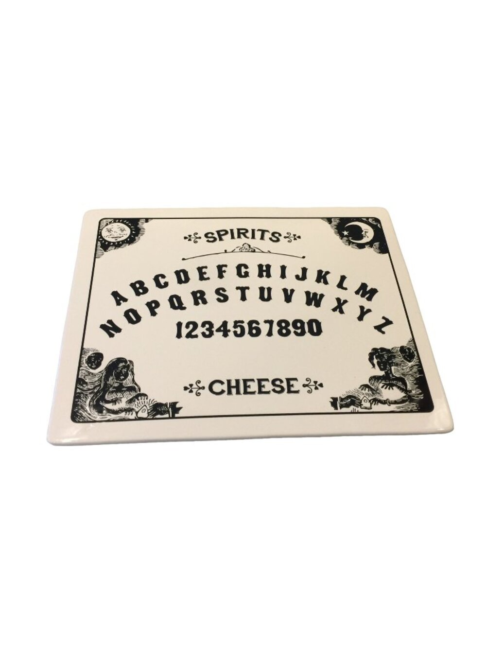Magenta Spooky Halloween OUIJA Board Ceramic Spirits Cheese Board Sun Moon Planc